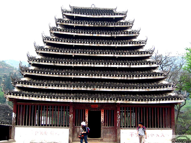 Drum Tower of Dong ethnic group in Sanjiang