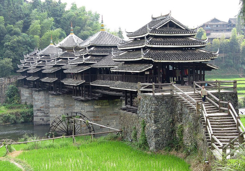 Chengyang Wind and Rain Bridge in Sanjiang