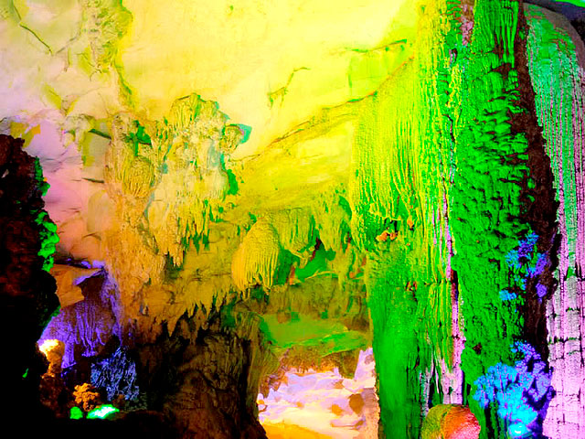 Crown Cave - an underground karst cave near Guilin city
