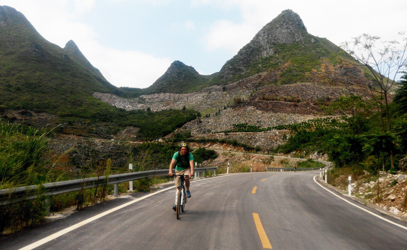 The road cycle from Guilin to Xingping, The cycle line from Daxu to Xingping