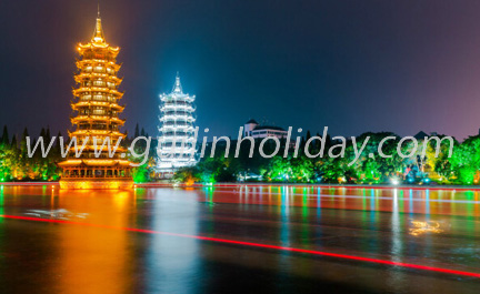 Golden and silver tower of Guilin