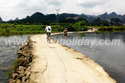 Backroad bike route of Guilin 