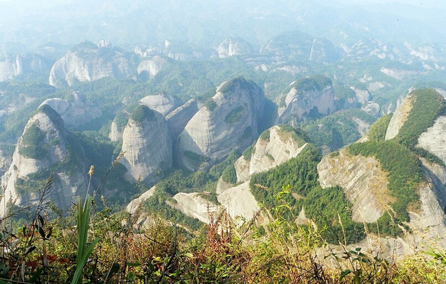 unesco heritage at ziyuan the bajiaozhai danxia landform width=