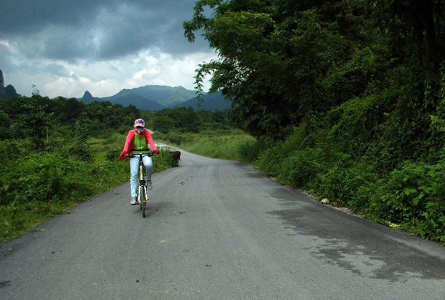 Country road and scenery of Guilin and Yangshuo