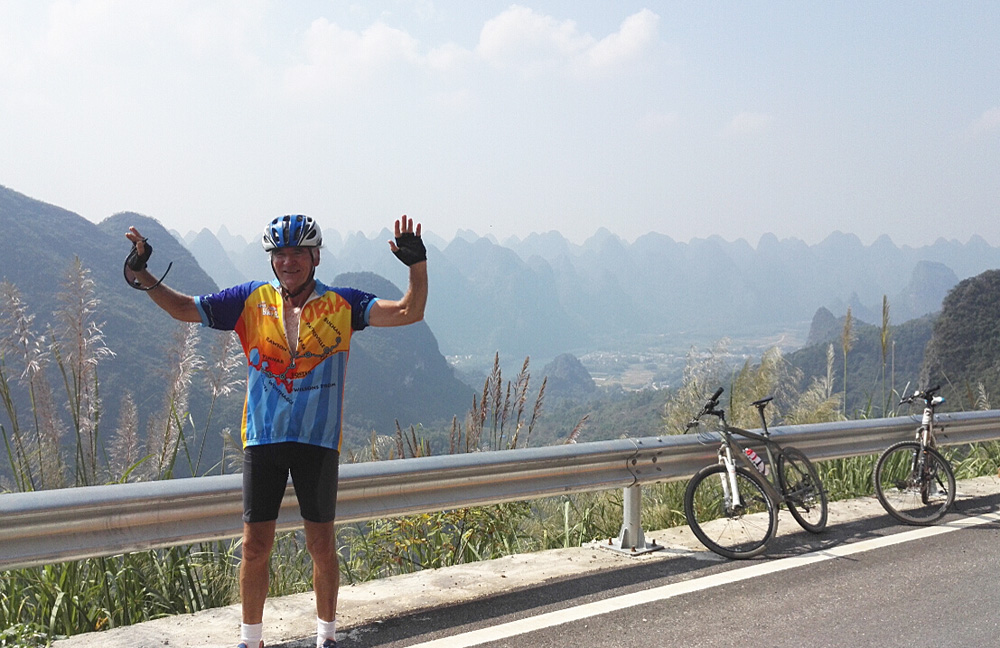 On the top of mountain from Xingping to Guilin