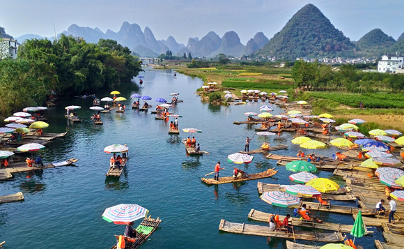 Yulong River of Yangshuo, popular place