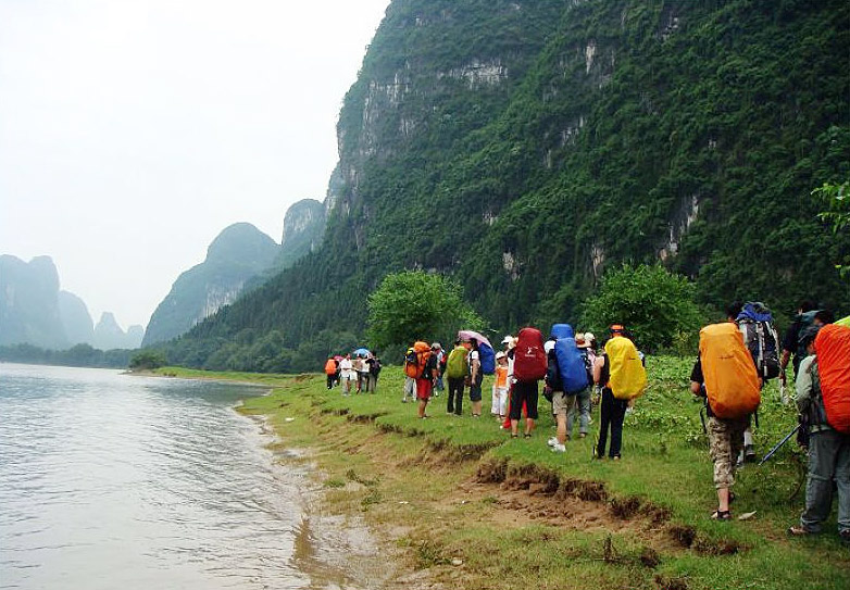 Hiking by Li River