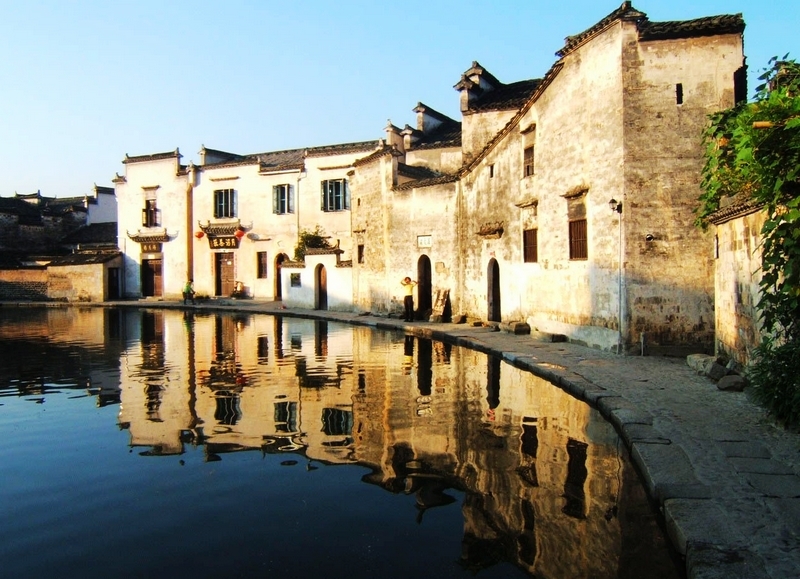 The traditional Huizhou architecture in Hongcun Village