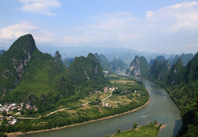 Guilin helicopter sightseeing above Li River