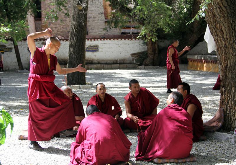 Debating monks of Sera Monastery,Lhasa Tibet