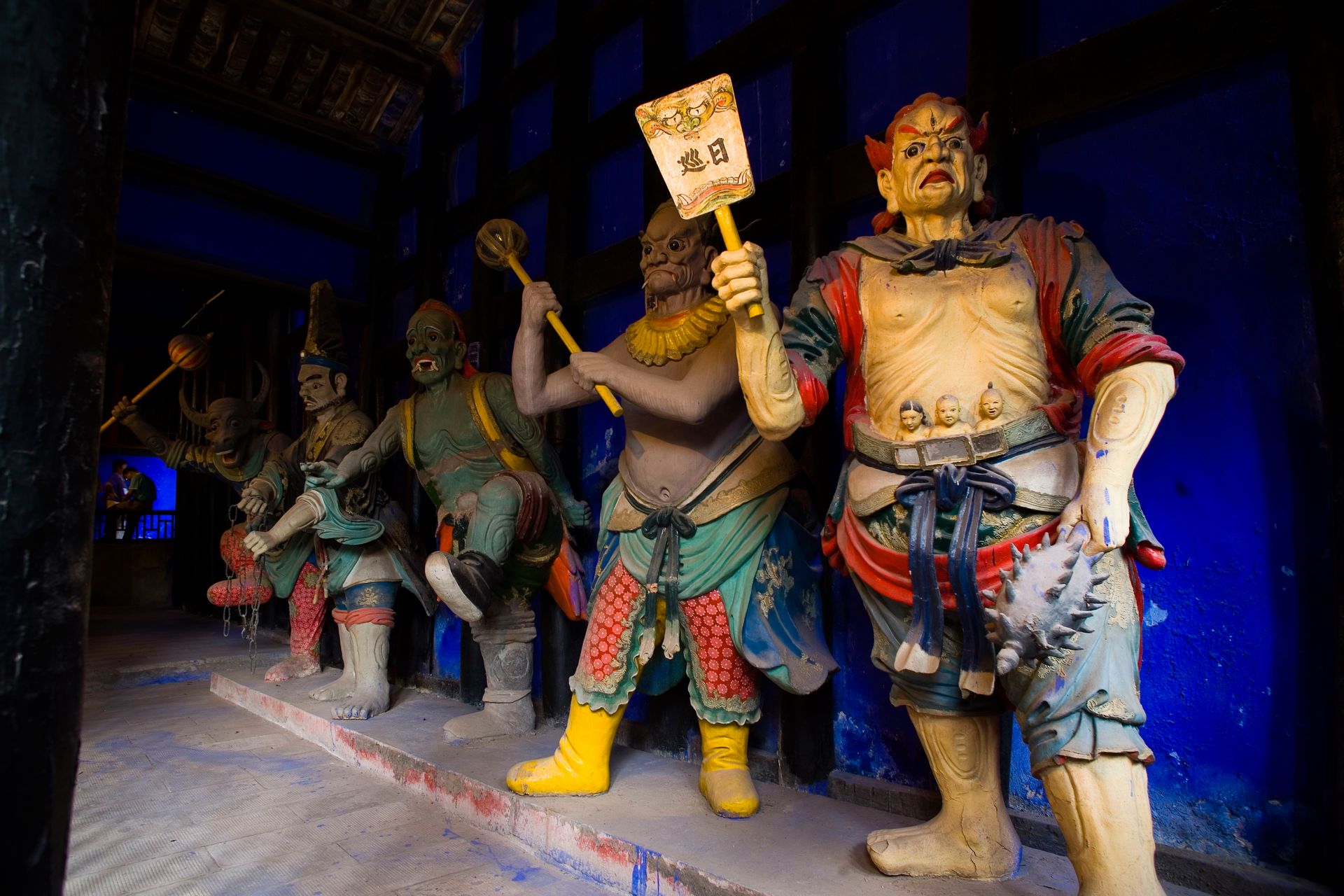 The Fengdu Ghost City is filled with various ghost sculptures