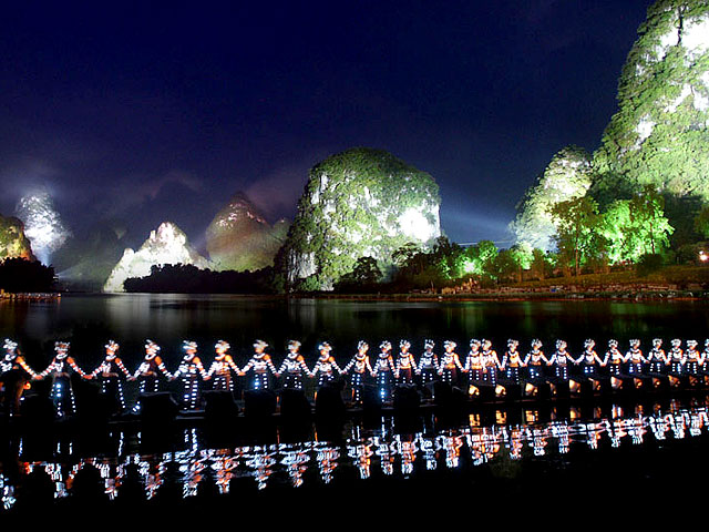 Evening show of Impression Sanjie Liu in Yangshuo