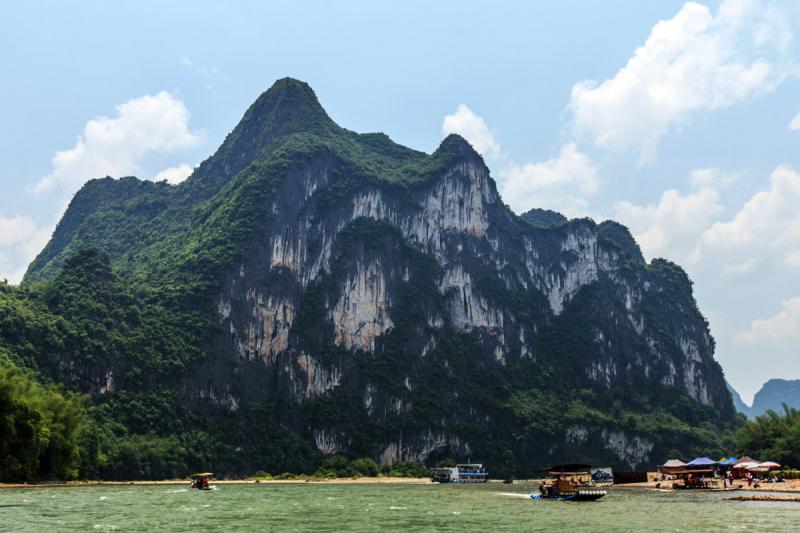 Nine Horses Fresco Hill by Li River, Yangshuo China