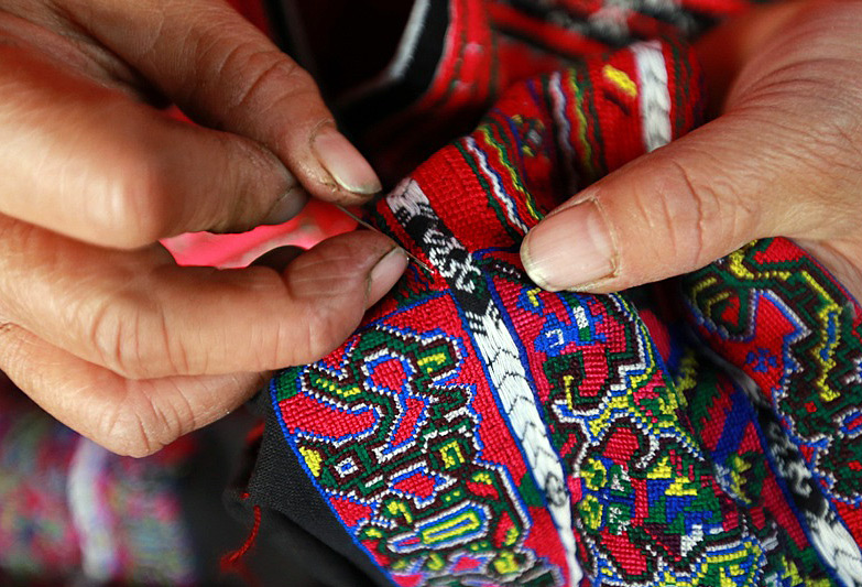 embroidery of Yao minority in Longsheng