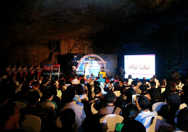 press conference with Reed Flute Cave,Guilin