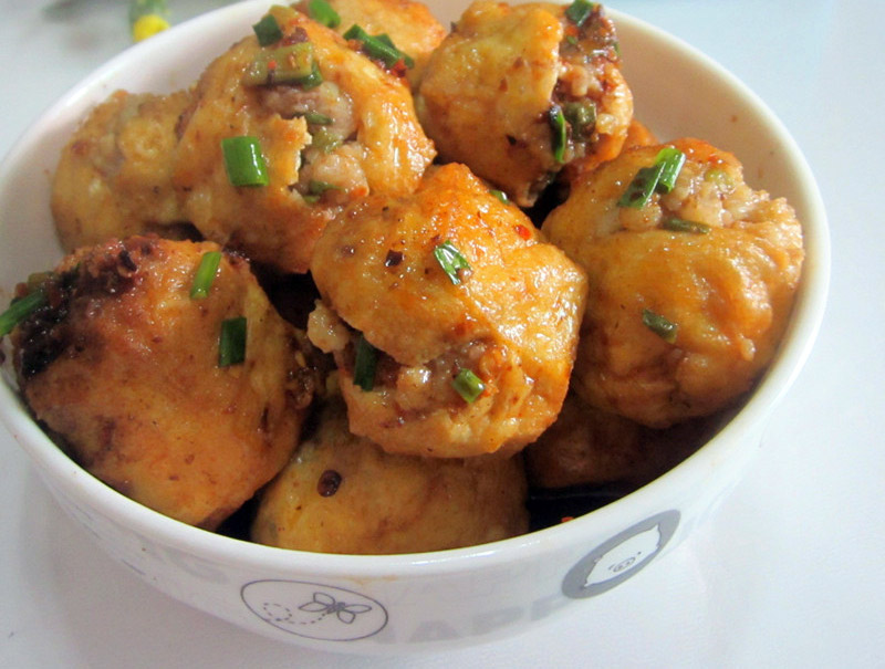 Stuffed deep-fried tofu,Yangshuo Guilin